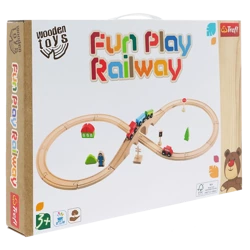 Trefl Zabawka drewniana Fun Play Railway Pociąg drewniany 616866