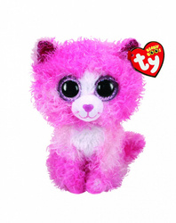 Ty beanie boos różowy kot z kręconymi włosami reagan 15 cm 363087