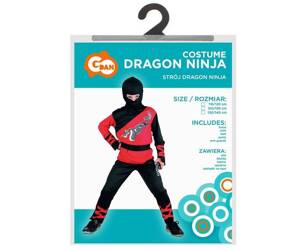 Zestaw Dragon Ninja (bluzka, spodnie, kaptur, nakładki na ręce, pas) r.110/120cm 619925