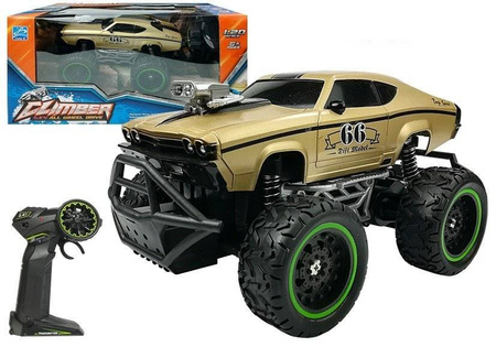 Auto zdalnie sterowane R/C 6,5 km/h wysokie koła złoty 994633
