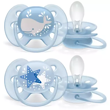 Avent Smoczek uspokajający Ultra Soft 6-18 m Boy 845126