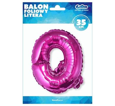 BALON FOLIOWY LITERA Q RÓŻOWA 35CM 635048 GOD