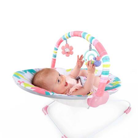 BRIGHT STARTS Leżaczek z wibracją Flamingo Vibes™ 0m+ do 9kg 122284