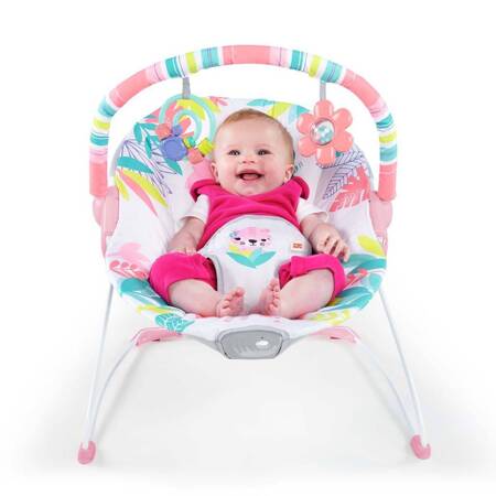 BRIGHT STARTS Leżaczek z wibracją Flamingo Vibes™ 0m+ do 9kg 122284