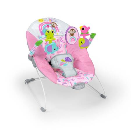 BRIGHT STARTS Leżaczek z wibracjąi Pink Paradise™ 0m+ do 9 kg 167322