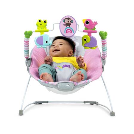 BRIGHT STARTS Leżaczek z wibracjąi Pink Paradise™ 0m+ do 9 kg 167322