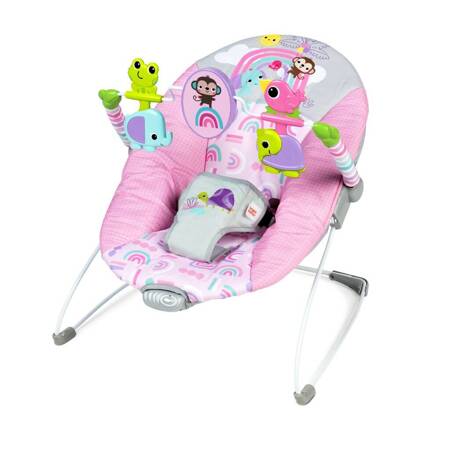 BRIGHT STARTS Leżaczek z wibracjąi Pink Paradise™ 0m+ do 9 kg 167322