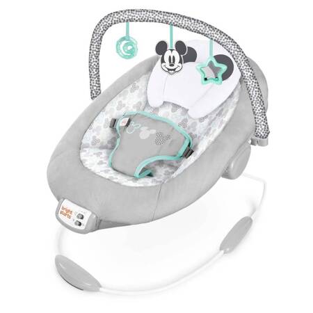 BRIGHT STARTS Leżaczek z wibracjami i muzyką Myszka Mickey Cloudscapes™ 0m+ do 9kg 125377