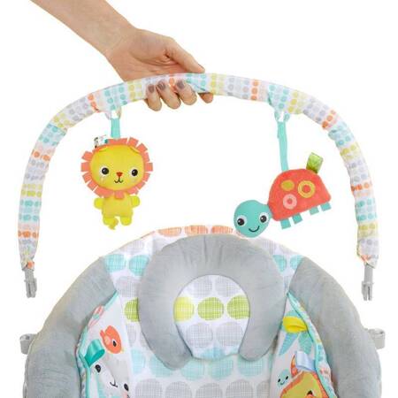 BRIGHT STARTS Leżaczek z wibracjami i muzyką Whimsical Wild™ 0m+ do 9kg 118058