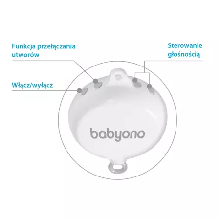 Babyono Karuzelka do łóżeczka z elektroniczną pozytywką Cosmos 413487