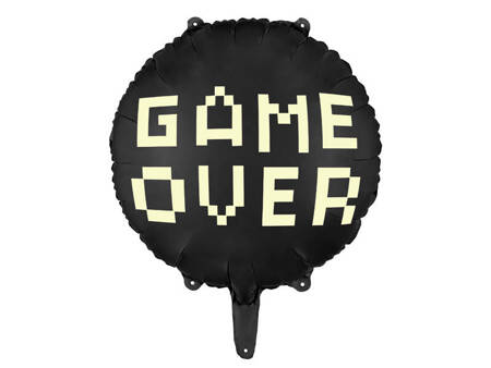 Balon foliowy Game Over 45cm czarny 029194