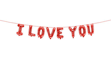 Balon foliowy I love you 260x40cm czerwony 013001