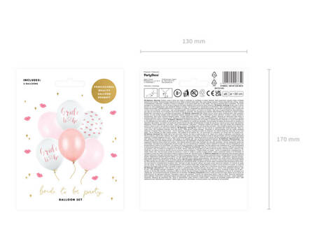 Balony 30 cm Bride to be mix 6szt 006652