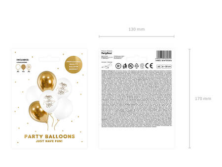 Balony 30cm Happy Birthday to You mix 6szt 180055