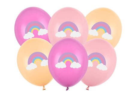 Balony 30cm Tęcza mix 6szt 046818