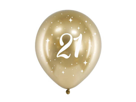 Balony Glossy 30cm 21 złoty 6szt 168350