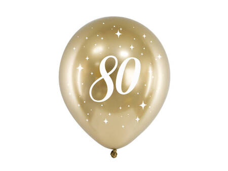 Balony Glossy 30cm 80 złoty 6szt 168473