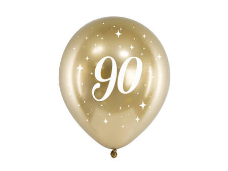 Balony Glossy 30cm 90 złoty 6szt 168497