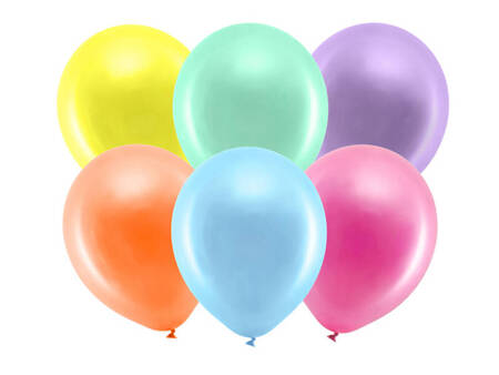 Balony Rainbow 30cm metalizowane mix 10szt 163423