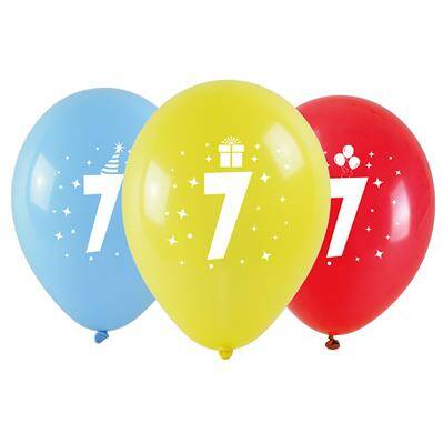 Balony z nadrukiem cyferki - 7 A'3 221962