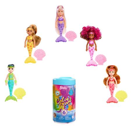 Barbie HCC75 Color Reveal lalka Kolorowa syrenka 007325