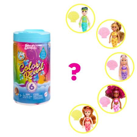 Barbie HCC75 Color Reveal lalka Kolorowa syrenka 007325