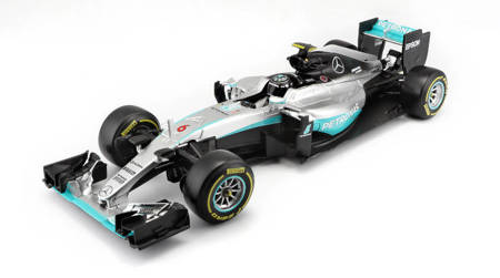 Bburago 1:18 Formuła Mercedes F1 W07 Hybrid Petronas Silver 180011