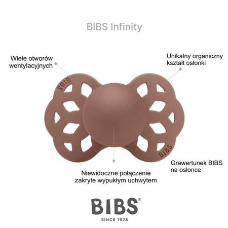 Bibs Infinity Anatomical Fossil Grey M 241613