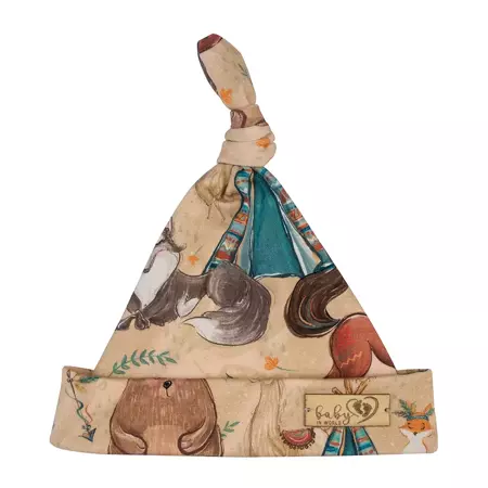 BinW Czapka niemowlęca Smerfetka Boho Boy 3-6 mc 178628