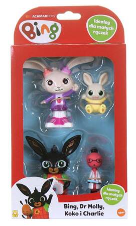 Bing 3676 Figurki Bing Molly Coco i Charlie 4-pak 367608