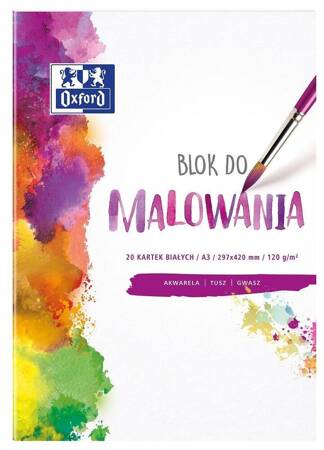 Blok do malowania oxford a3 20k 120g biały 072416