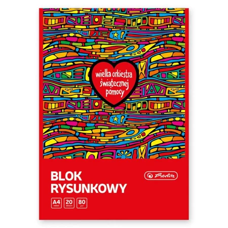 Blok rysunkowy A4 biały 20K WOŚP 586077