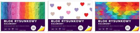 Blok rysunkowy in a4 10k kolor barwiony w masie 258304