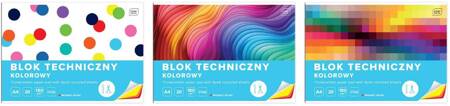 Blok techniczny in a4 20k kolor barwiony w masie 215949