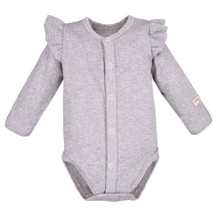 Body rozpinane z falbankami SIMPLY COMFY szary 068