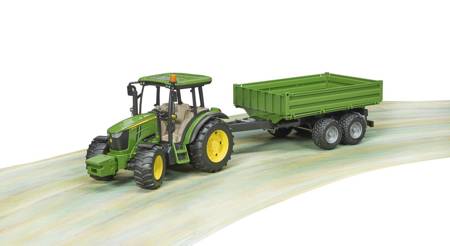 Bruder 02108 traktor john deere 5115m z przyczepą wywrotką 021085