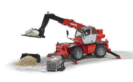 Bruder 02129 manitou teleskopowy mrt2150 z akcesoriami 021290