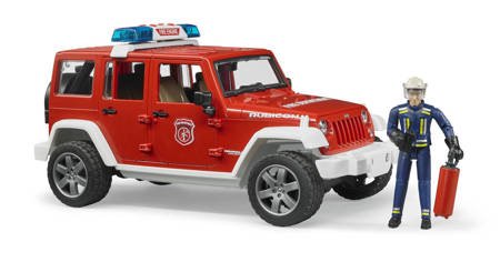 Bruder 02528 jeep wrangler unlimited rubicon straż poż.św.dźw. Z fig.strażaka 025281