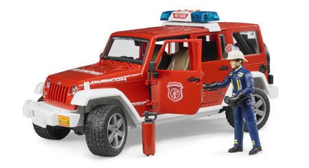 Bruder 02528 jeep wrangler unlimited rubicon straż poż.św.dźw. Z fig.strażaka 025281