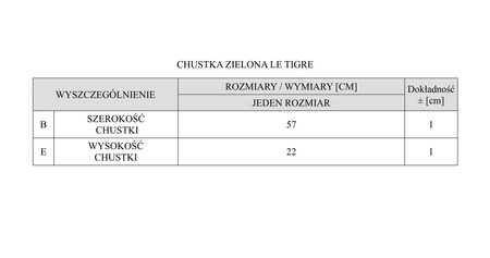 CHUSTKA LE TIGRE 000 ZIELONY PINOKIO