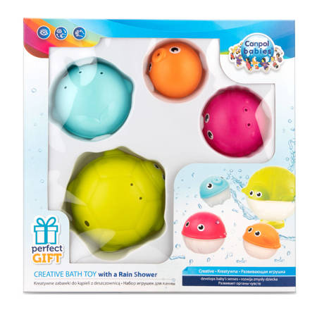 Canpol zestaw kreatywnych zabawek do kąpieli z deszczownicą 4 szt 791067