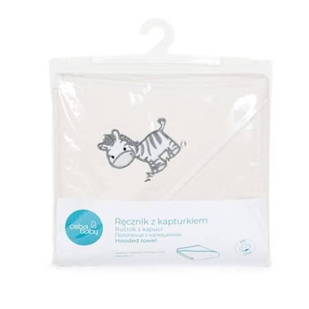 Ceba Ręcznik dla niemowlaka Zebra Creamy 100x100 Ceba Baby 332413
 