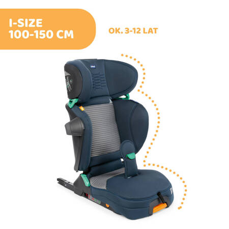 Chicco Fold&Go I-Size Air Graphite (100-150cm) Fotelik samochodowy