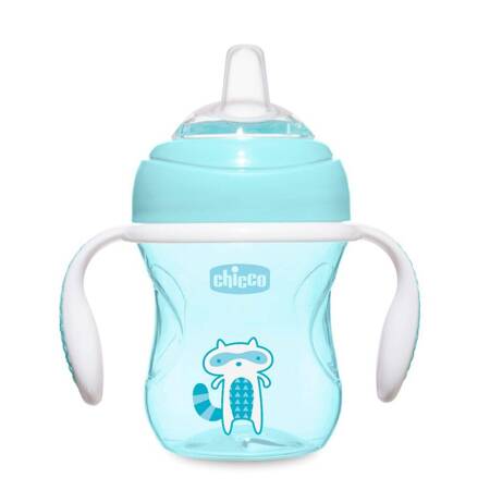 Chicco Pierwszy kubek treningowy z miękkim ustnikiem 4M+ 200ml blue 069989