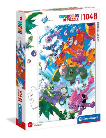 Clementoni Puzzle 104 Maxi Super Kolor Super Friends !