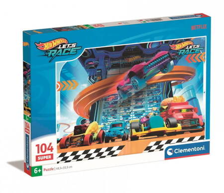 Clementoni Puzzle 104 Super Kolor Hot Wheels 257775