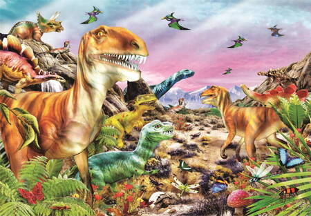 Clementoni Puzzle 104 Super Kolor Land of Dinosaurs 257683