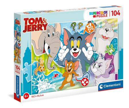 Clementoni Puzzle 104 Super Kolor Tom & Jerry