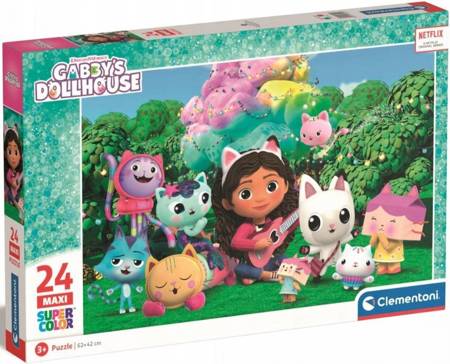 Clementoni Puzzle 24 Maxi Super Kolor Domek Gabby 285204