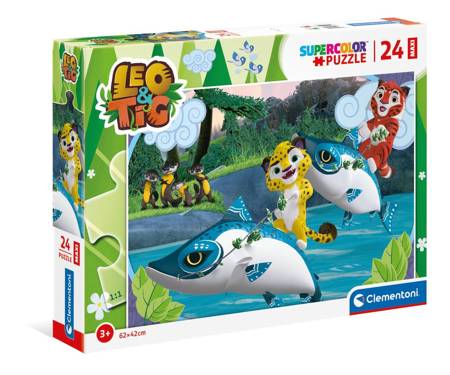 Clementoni Puzzle 24 Maxi Super Kolor Leo & Tig 242238